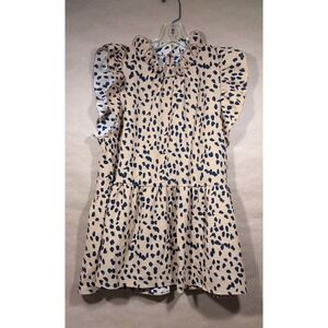 entro Sleeveless Blouse Animal Print, Ruffle Bottom, Size‎ Large
